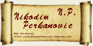 Nikodim Perkanović vizit kartica
